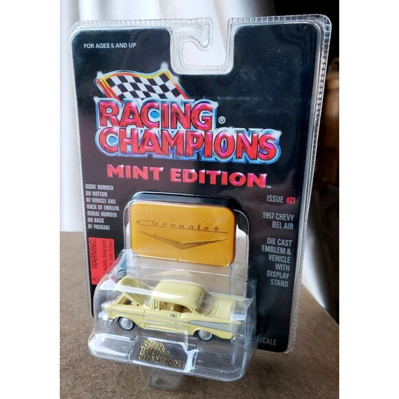 1996 Racing Champions MINT EDITION 1957 CHEVY BEL AIR CHEVROLET Pearl Yellow #21 - Picture 9 of 14